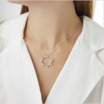 Yoko London - Sleek Akoya Pearl and Diamond Necklace Pendant In White Gold